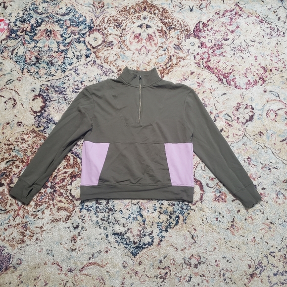 Pact Organic Cotton Quarter Zip Pullover Sweatshirt Jacket Women's Small S - Picture 2 of 11